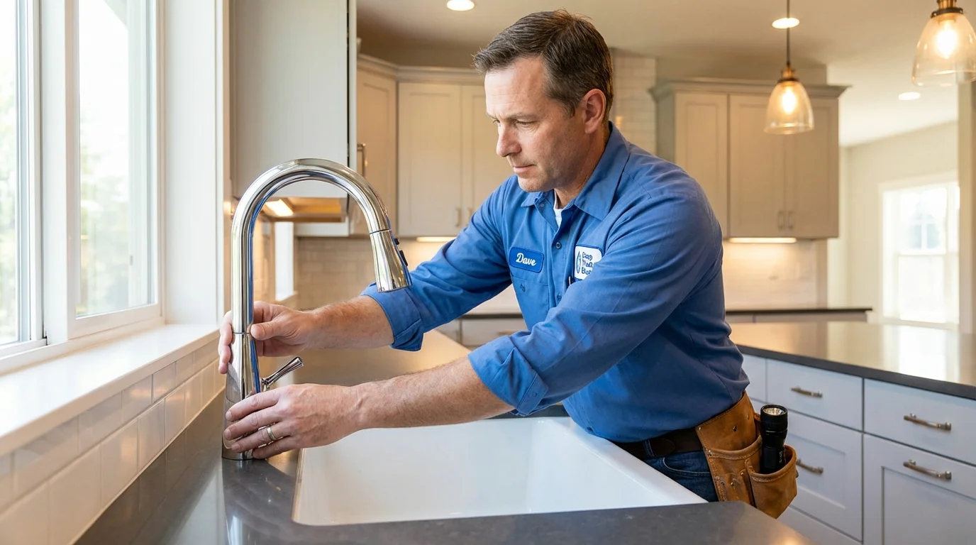 Kitchen faucet installation by Johns Plumbing LLC in Nebraska City